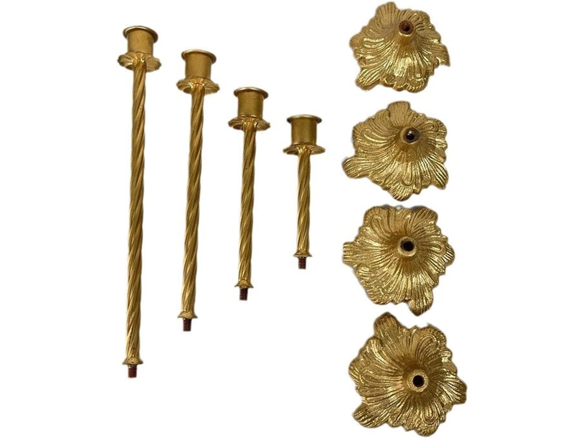 Conjunto De 4 Suportes De Ferro Resistentes Com Base Antiderrapante Para Decoração Segura E Estável De Casas