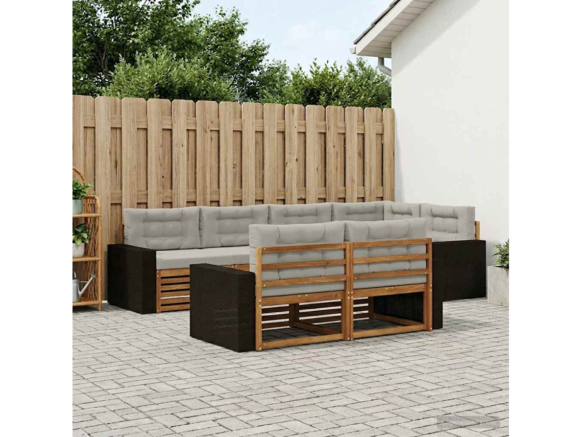 Vidaxl Conjunto De Sofás Para Exterior 7 Unid.