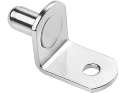 50 Peças de Suportes de Prateleira em L de Metal Niquelado 6mm para Armários, Prateleiras e Gabinetes