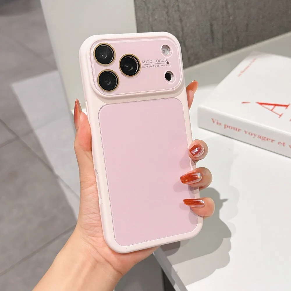 (rosa, Iphone 17 Pro) Capa Rígida, Protetor De Lente Em Acrílico, Capa Traseira Resistente A Impactos