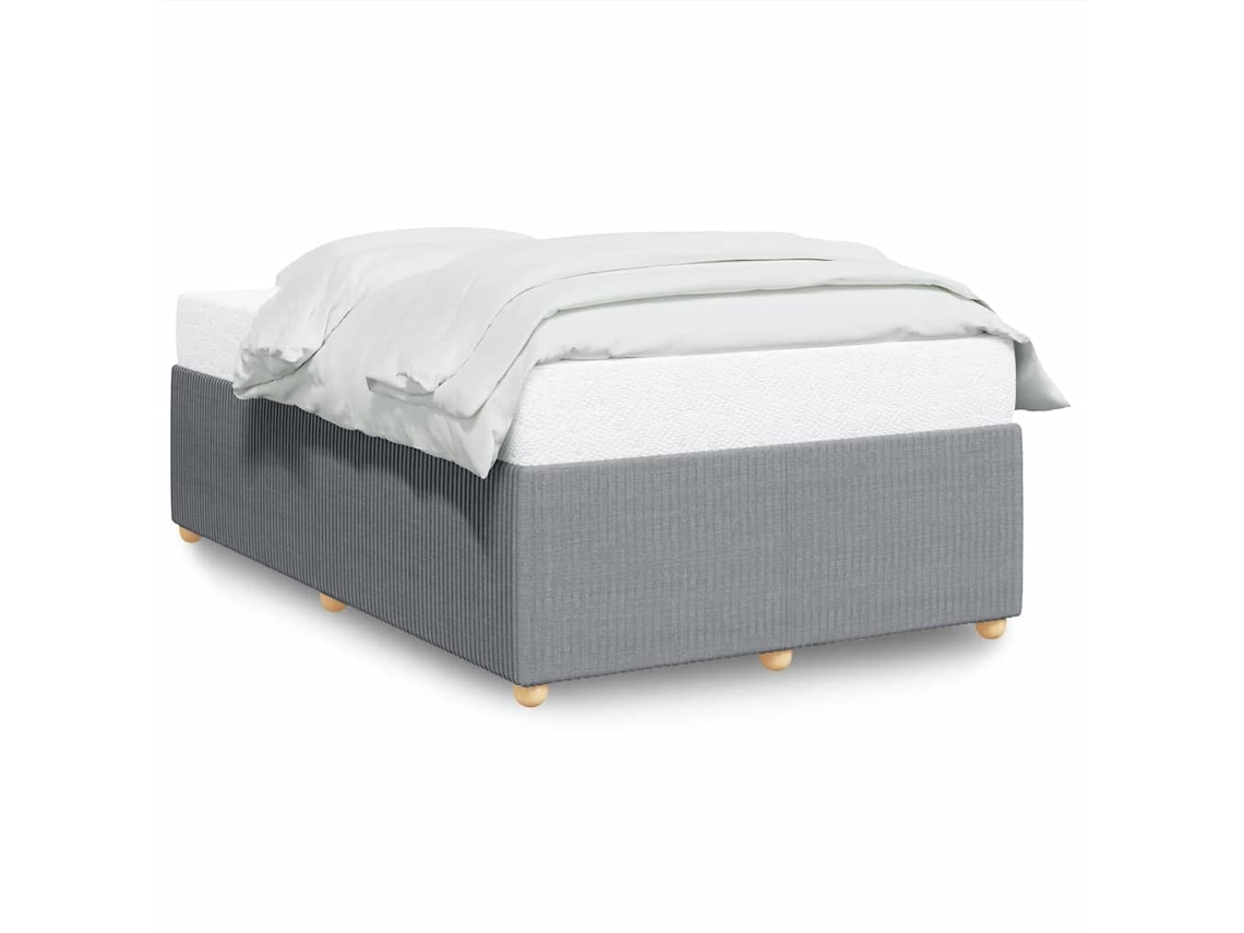 Estrutura de Cama sem Colchão de Tecido Cinzento Claro MAISON EXCLUSIVE (120x200 cm)