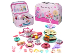 Conjunto de Chá Business de 56pcs para meninas com doces e armazenamento portátil | S/MARCA