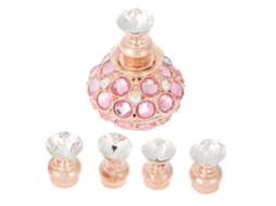 Rebe - Conjunto de 5 unidades de suporte para manicure, ideal para praticar nail art com base magnética de cristal para exibição e treinamento.