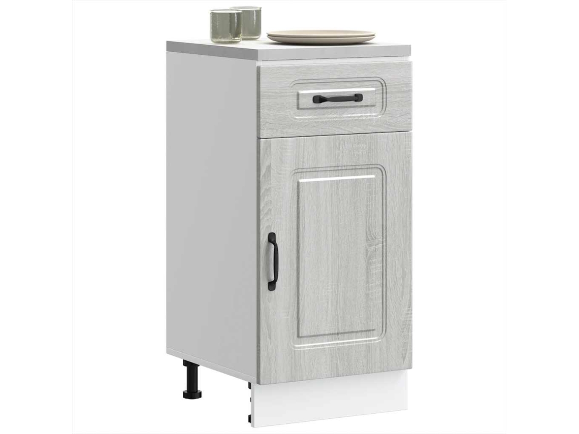 Vidaxl Armário Baixo Cozinha Kalmar Madeira Engenharia Sonoma Cinzento