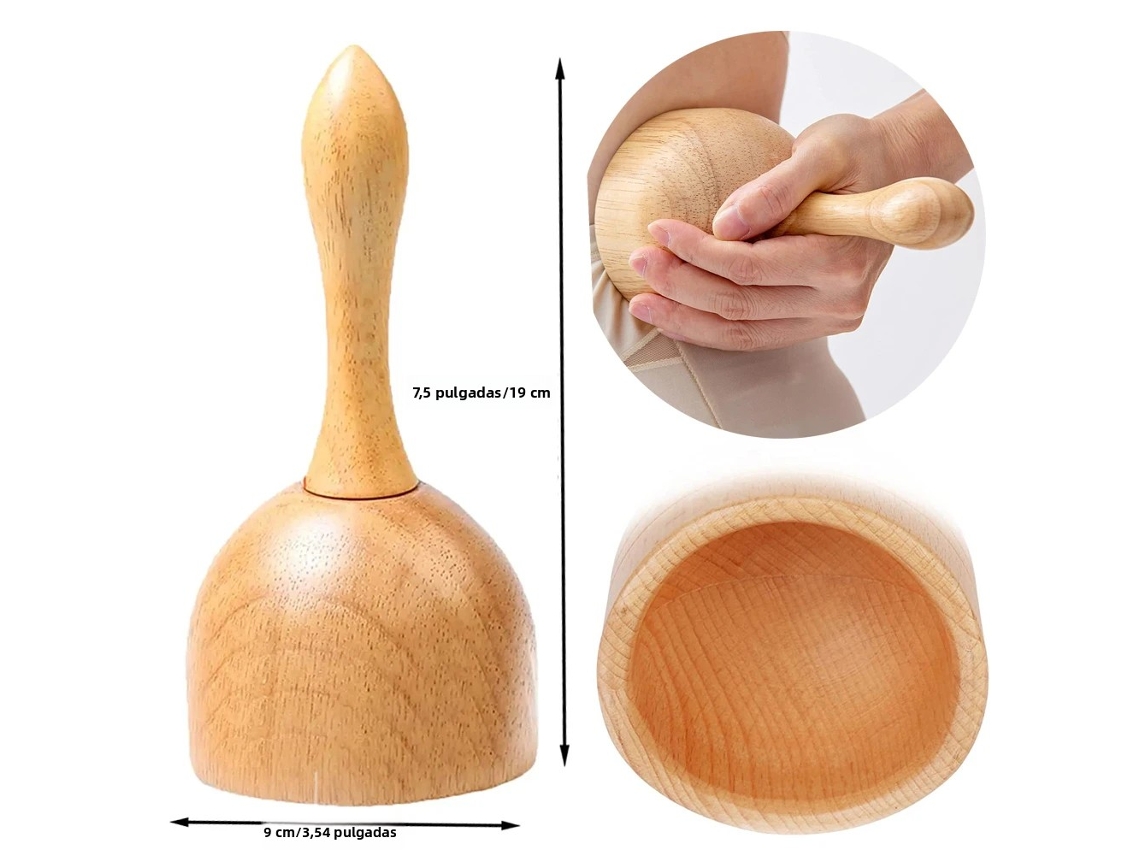 Copo de Massagem Portátil de Madeira Macia MDUG (3 Tipos)