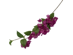 Vinha artificial bougainvillea para decoração de interior e jardim com folhagem verde e flores roxas LAXISCREED