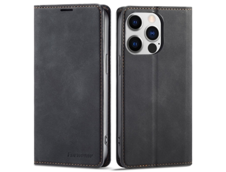 Capa Para Iphone 15 Pro Forwenw Pele Sintética Preto