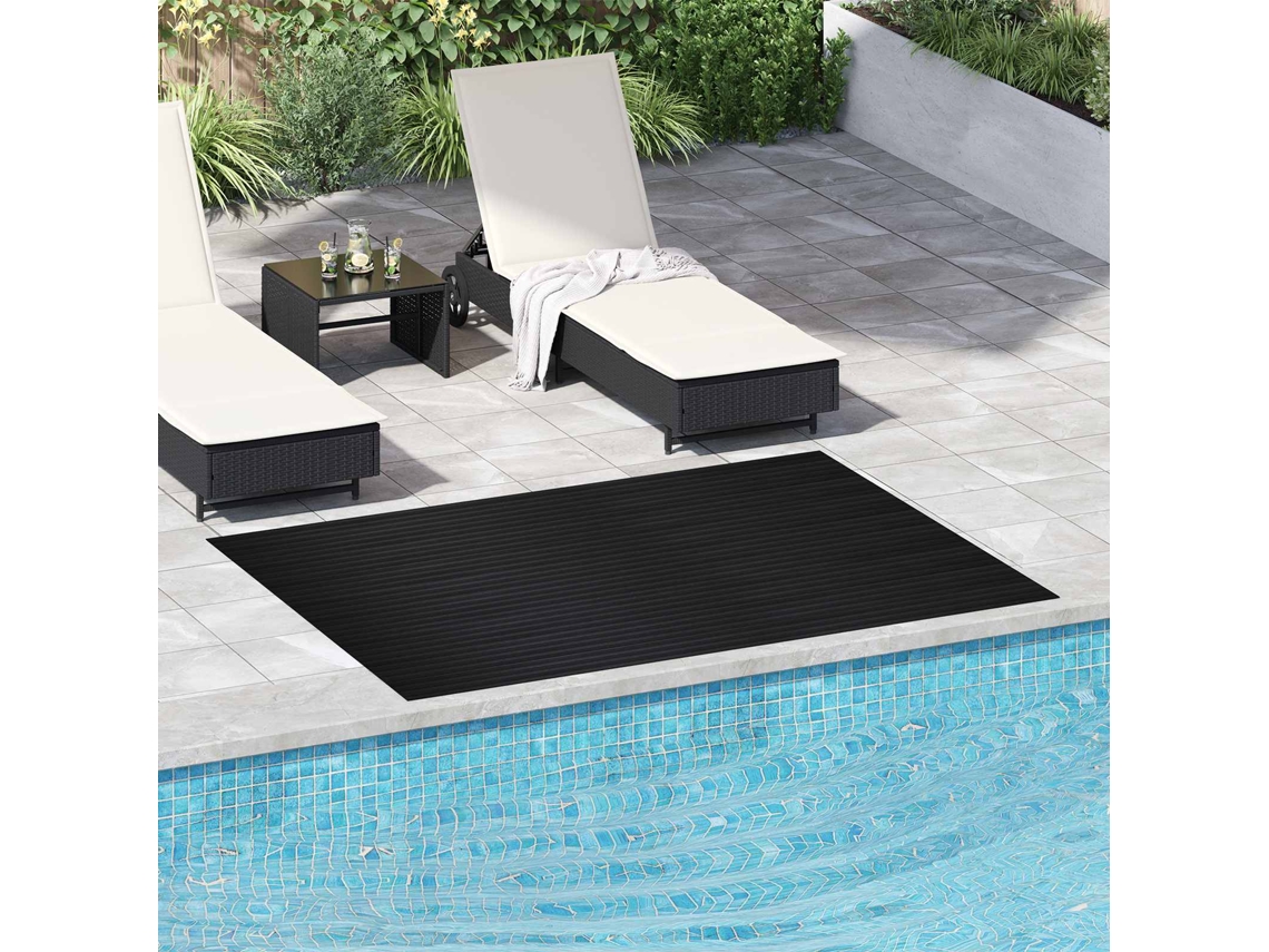 Vidaxl Tapete De Piso Preto 1,5 X 2 M Borracha