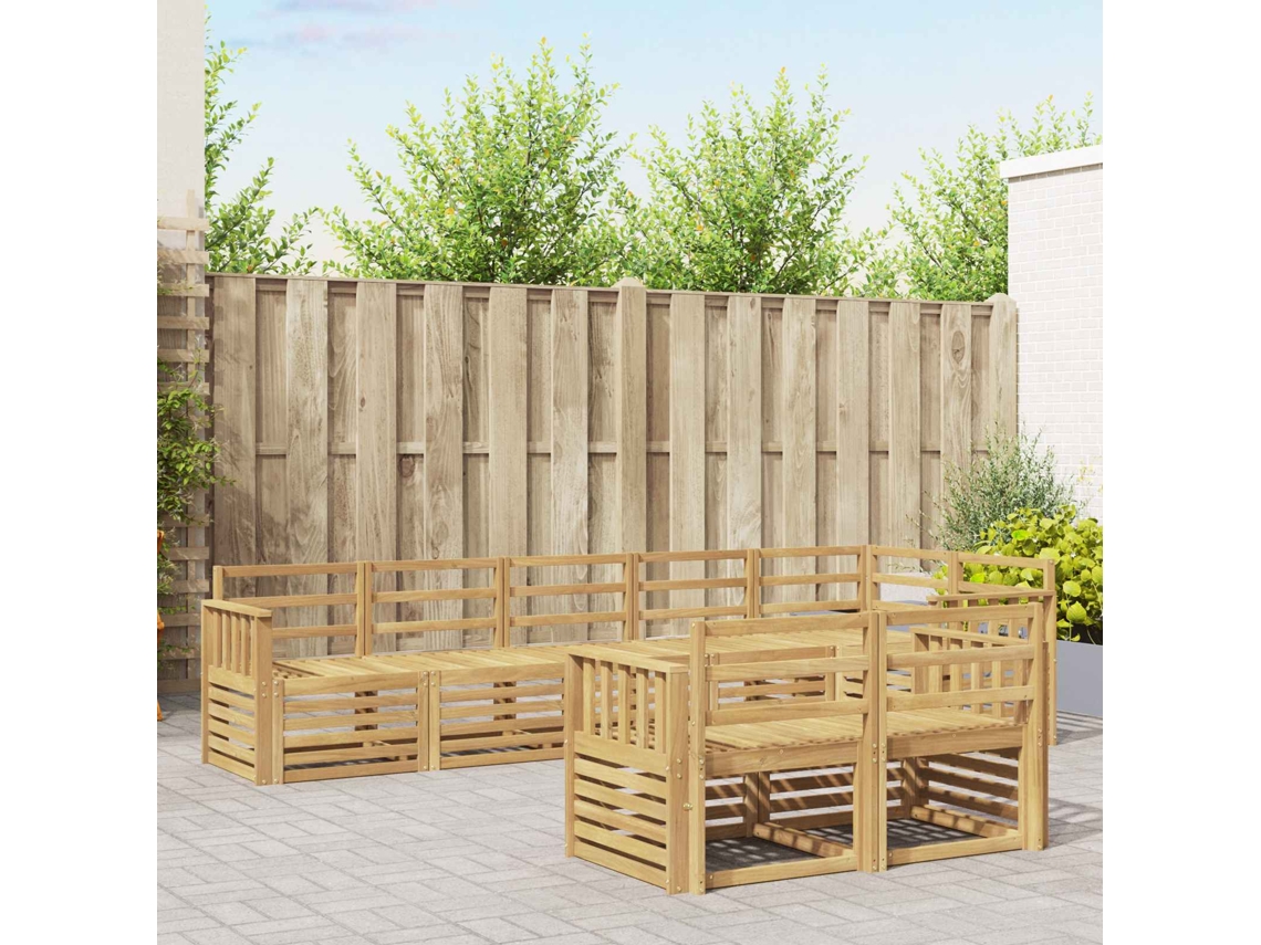 Vidaxl Conjunto De Sofás Para Exterior 8 Unid. Branco