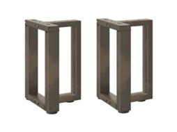 Vidaxl Pés Para Mesa De Centro Em Forma De T, 2 Peças, Preto, 28x25x(42-43) Cm, Aço