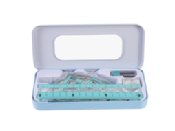 Kit De Régua Triangular 1-conjunto Plástico Ferro Rosa Para Desenho