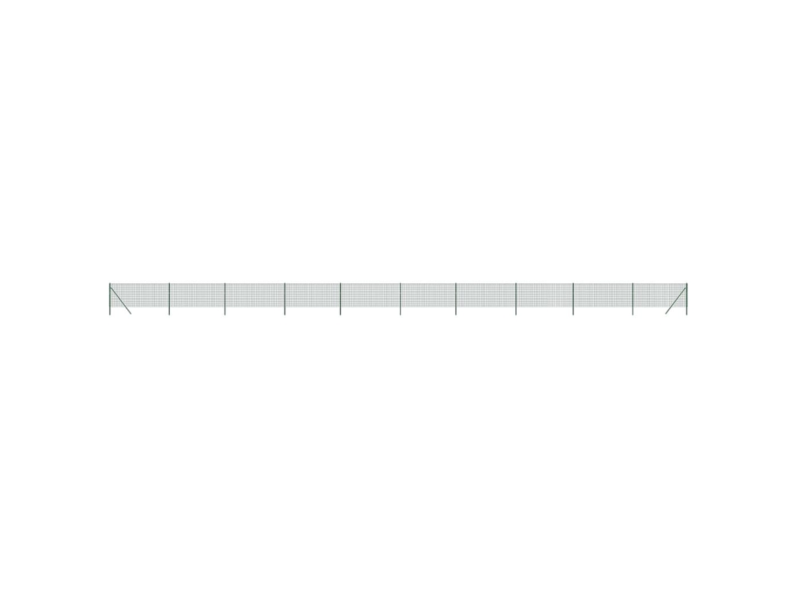 Cerca de malha de arame VIDAXL aço galvanizado verde (2500 x 80 cm)