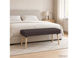 Vidaxl Banco Com Tufting Em Canal Marrom Escuro 110 X 40 X 46 Cm