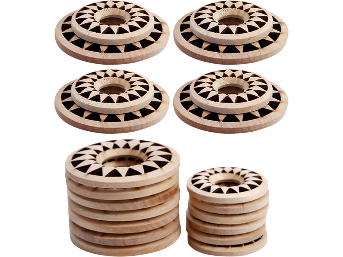 Suporte Toyvian Com 36 Peças Em Madeira Entalhada Para Exibir Bolas De Cristal E Objetos Decorativos Base Robusta Que