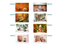Fundo De Fotografia Para Estúdio, Crianças E Sessões: Fundos Verdes E Decorativos Para Fotos Profissionais