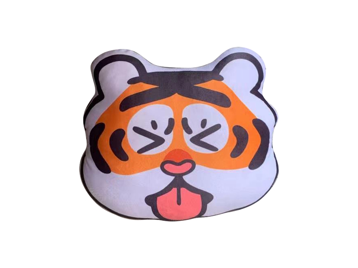 Almofada de Sofá Tigre Pelúcia 48cm S/MARCA