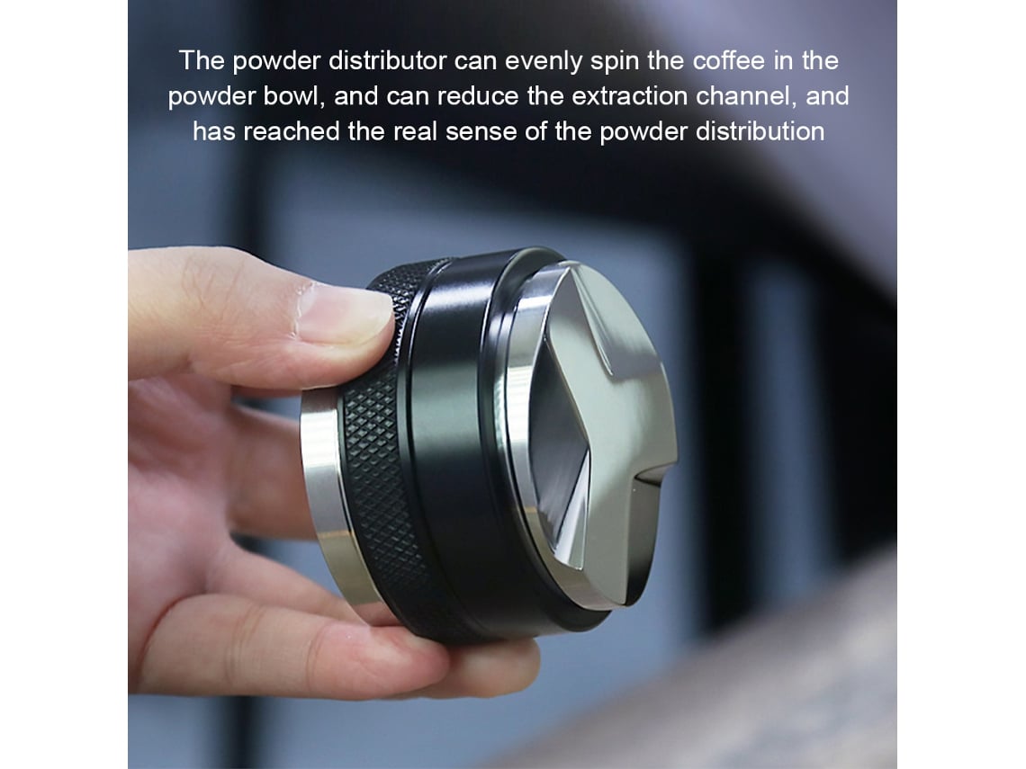 Ferramenta 2 em 1 Distribuidor e Tamper de Café Aço Inoxidável Ajustável 58mm Anti derrapante S/MARCA
