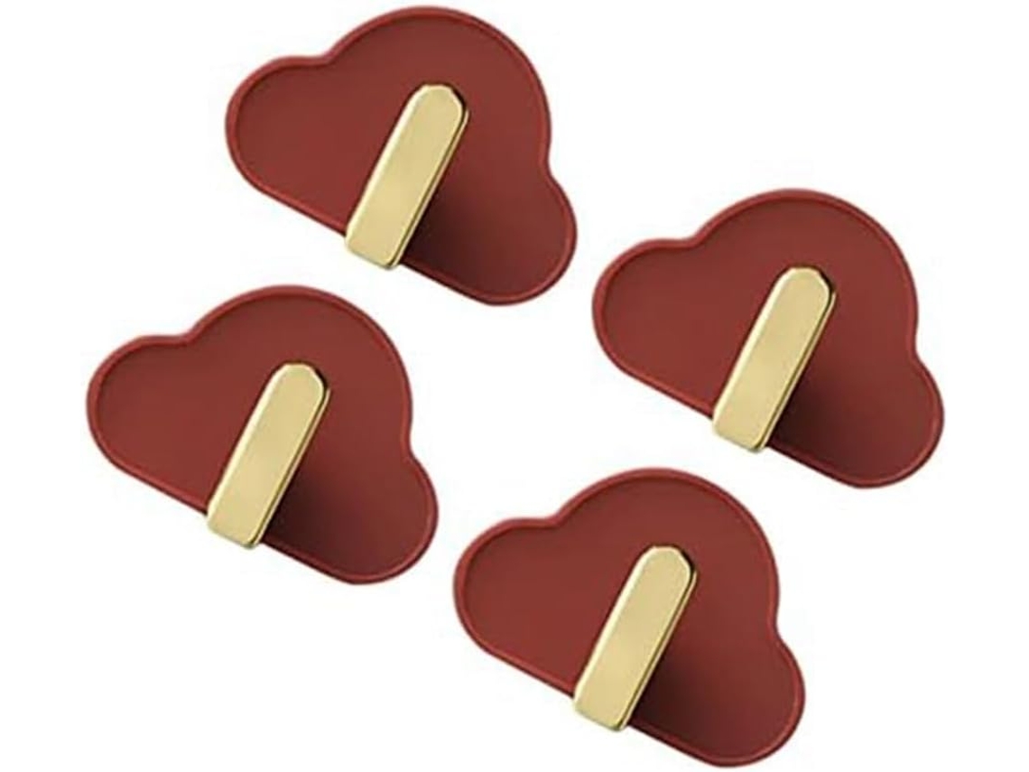 Conjunto De 4 Ganchos De Plástico Para Chaves, Chapéus, Sem