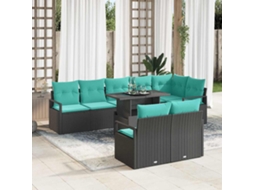 Vidaxl Conjunto De Sofá De Jardim 9 Unid. 8-número De Lugares