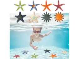Conjunto De 8 Brinquedos Piscina Em Formato Estrela-do-mar, Perfeitos Para Natação, Praia E Mergulho No Verão, Com Animais Colori -aquaforge