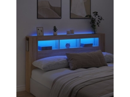 Cabeceira C/ Leds 180x18,5x103,5 Deriv. Madeira Carvalho Sonoma