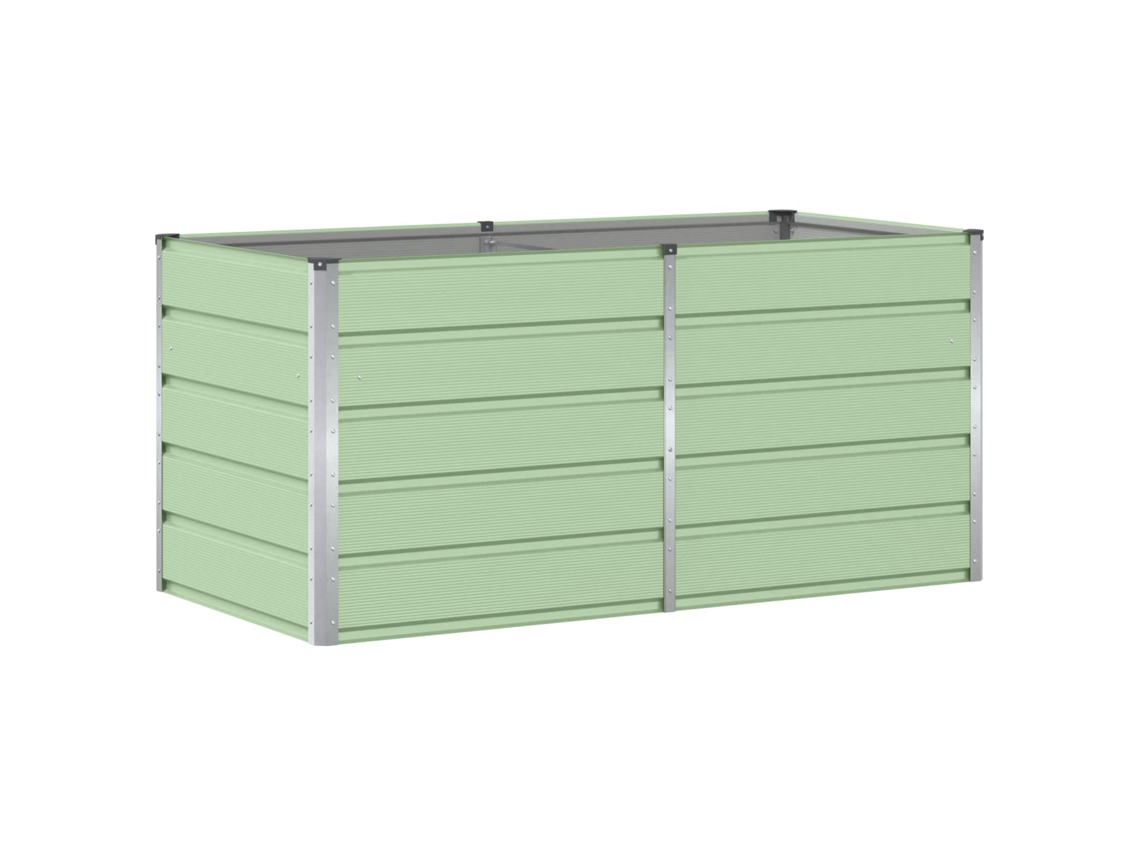 Conjunto 1 Vaso De Jardim Vidaxl Verde Aço (160 X 80 X 75 Cm)