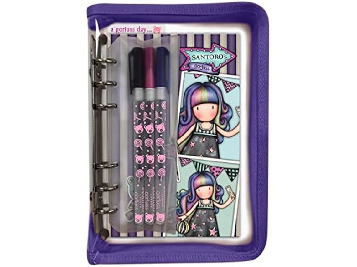 Set de Papelaria Gorjuss Up And Away 5 Peças Roxo