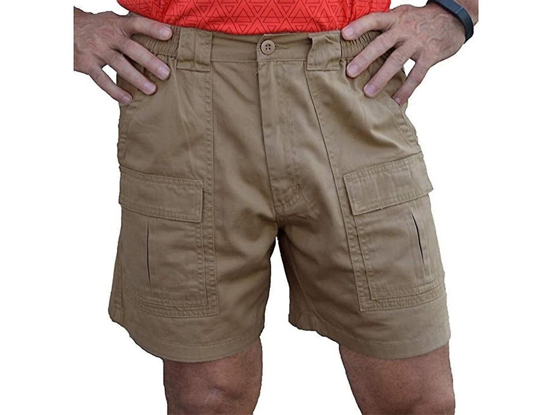 Pantalones Cortos Militares Cargo Fasst para Hombre com Bolsillos Múltiples e Elásticos de Trabalho e Deporte