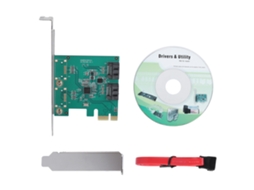 Placa Controladora De Matriz Raid Com 2 Portas Sata 6gbps Via Pci-e