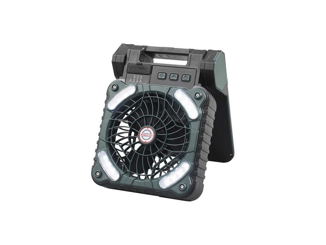 Ventilador Solar para Camping Temporizador Função Repelente de Mosquitos Energia Solar 5200mah com Carregamento Reverso MDUG (verde Escuro)