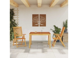 3 Pcs - Móveis de Jardim para Refeição Conjunto de Jantar para Jardim Madeira de Acácia Maciça HARLANV1