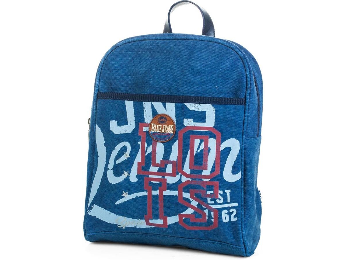 Mochilas LOIS Casual Estampada De Lona (29 x 24 x 9 cm - Azul)