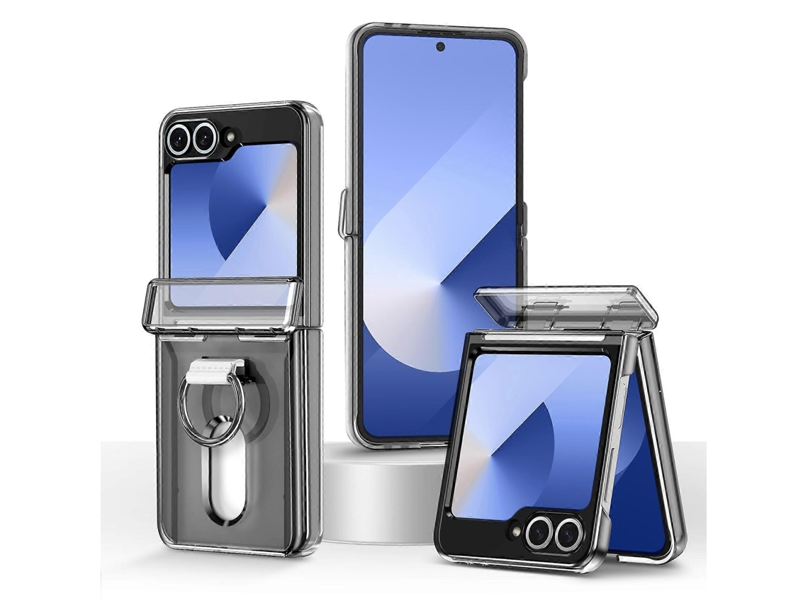 Capa Dobrável Com Anel Para Celular E Cartão Central Axis Para Samsung Galaxy Z Flip6 5g