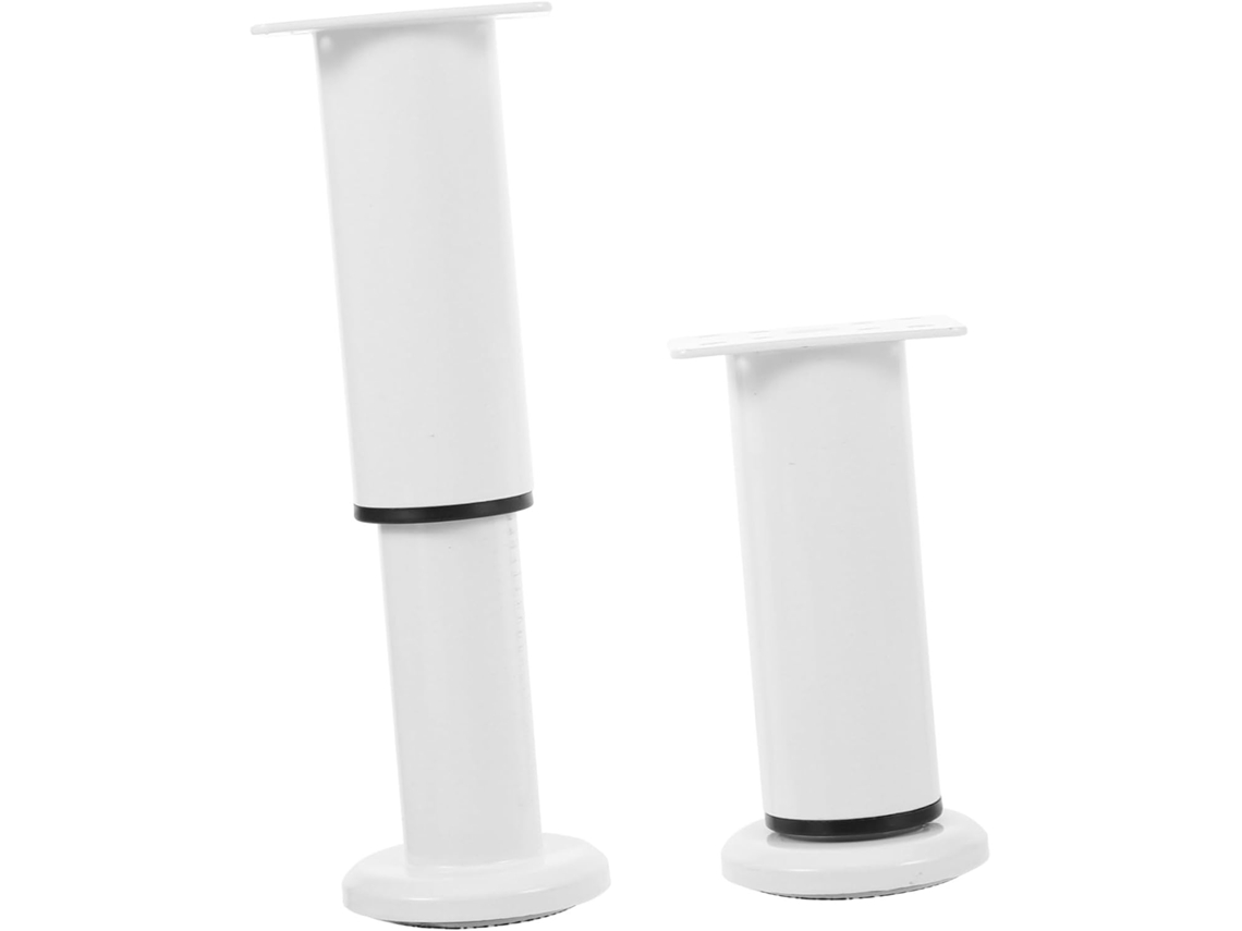 Homoyoyo 2 Peças Pés De Metal Brancos Ajustáveis Para Móveis, Sofá, Armário, Pés De Suporte Extensíveis Com