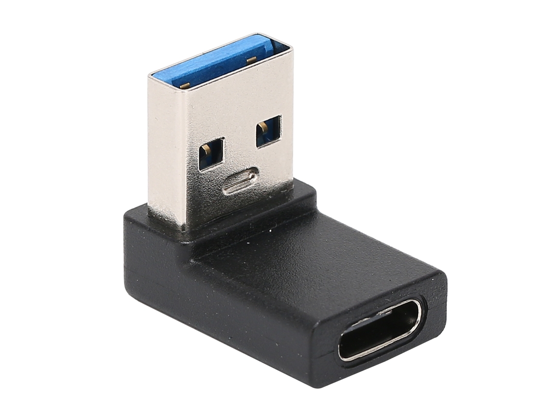 Adaptador Usb 3.0 Macho para Tipo C Fêmea com Conector em L 90° CHABERLU