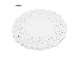 150 Peças Papel Doily Renda Branca Descartável Para Cozinhar