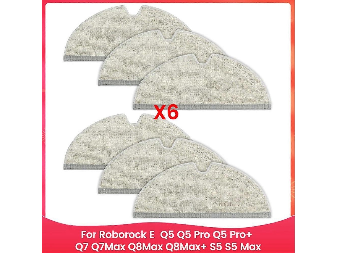 Pano De Microfibra Para Aspirador Robô Roborock Série E, Q5, Q5 Pro, Q5 Pro+, Q7, Q7max, Q8max, Q8max+, S5, S5 Max