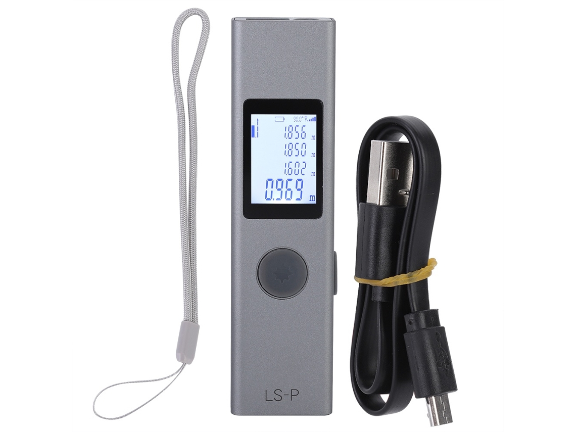 Lurelia Medidor Laser Telêmetro Digital Portátil Usb De 40 M De Alta Precisão