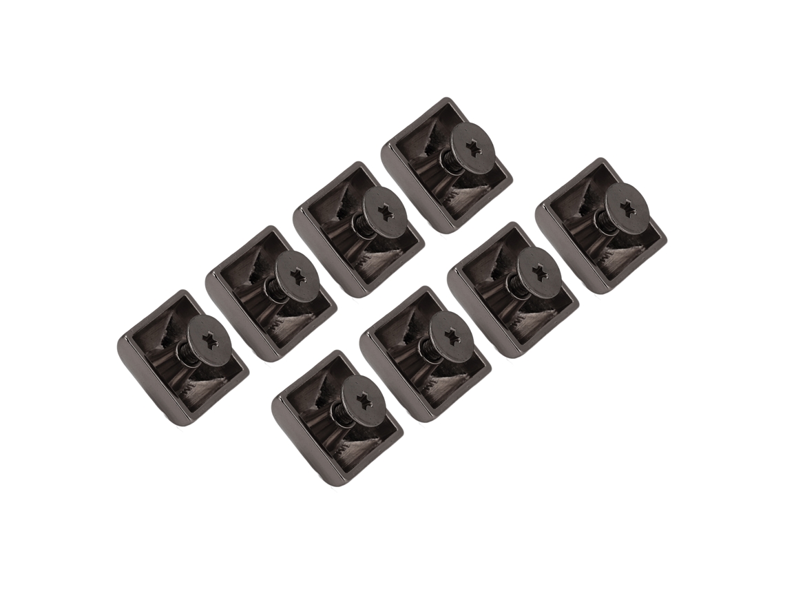 20 Conjuntos De Parafusos De Rebite Com Pontas Quadradas Piramidais Punk Em Aço Zincado 15mm Cor Pistola