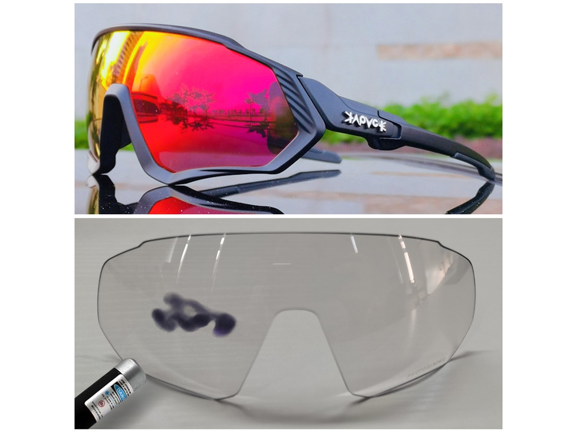 Óculos de Ciclismo, Óculos Fotocromáticos À Prova de Vento para Ciclismo de Estrada e Mountain Bike. MDUG