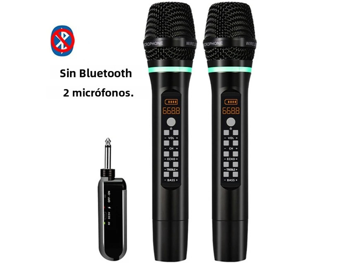 Microfone Bluetooth Uhf Profissional de Mão Sem Fio MDUG (dois Conjuntos Sem Bluetooth)