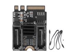 Cartão Adaptador M.2 para SATA 3.0 6Gbps com Chip JMB582, suporta PCIe, Windows, Mac, Linux | S/MARCA