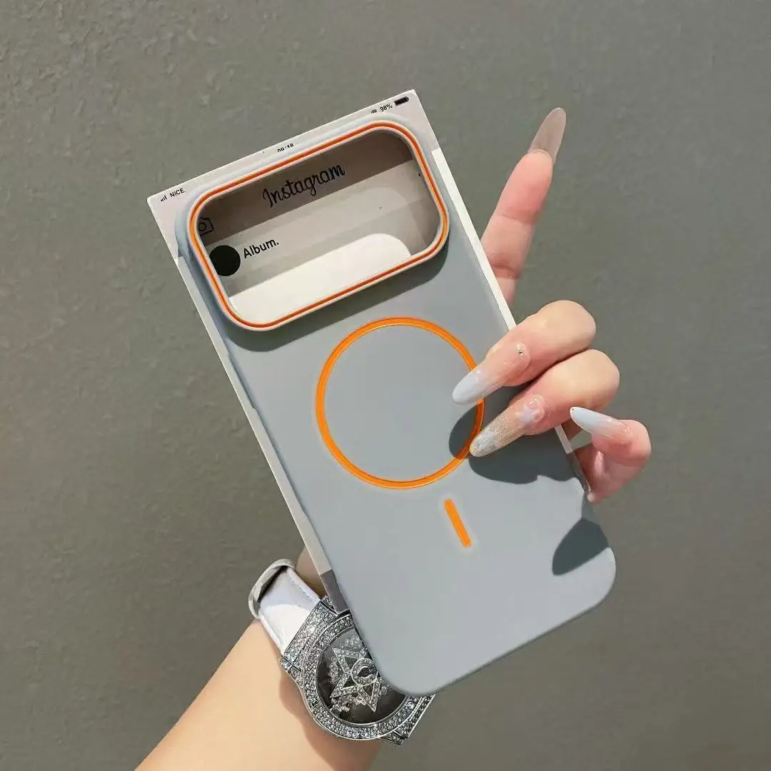 Capa Magnética Magsafe Para Iphone (iphone 17 Pro Cinza), Resistente A Impactos.
