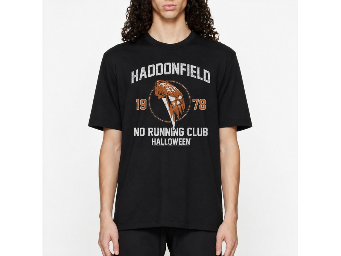 Rockinstone Halloween Movie No Running Club Black Adult T-shirt Size:xxxl