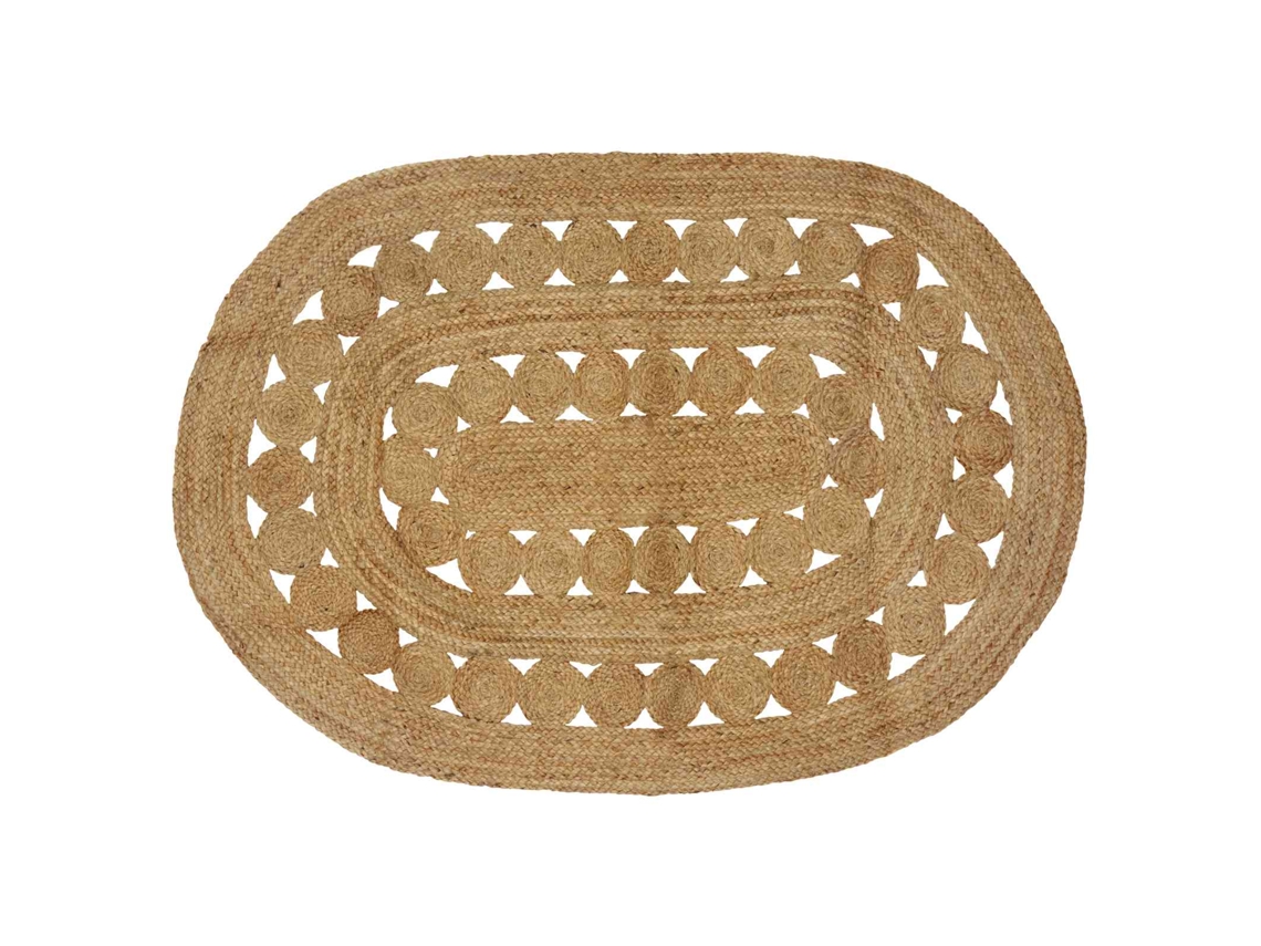Conjunto 1 Tapete De Área Vidaxl Castanho Juta (122 X 183 Cm)