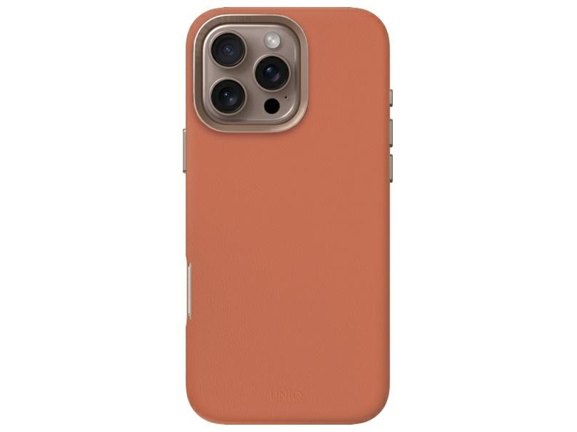 Capa para iPhone 16 Pro UNIQ Pele Sintética Castanho