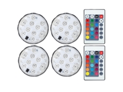 Luzes Led Submersíveis Rgb Impermeáveis com Controle Remoto para Decoração de Piscinas | S/MARCA