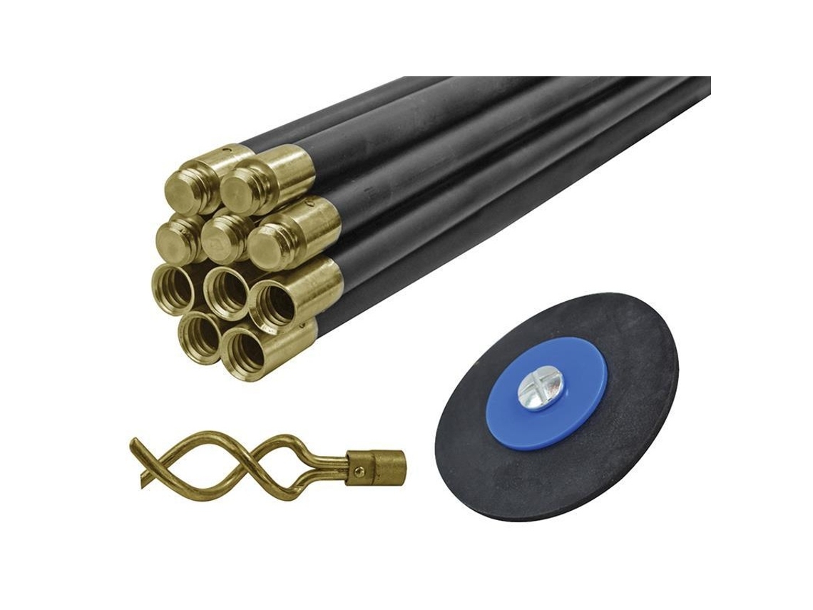 Conjunto Universal Para Limpeza De Ralos Faithfull(10 Peças: Varinha, Desentupidor E Máscara) Multicor Tamanho Único
