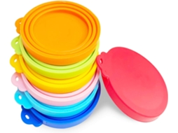 Conjunto De 7 Tampas De Silicone Para Potes De Ração De Animais De Estimação