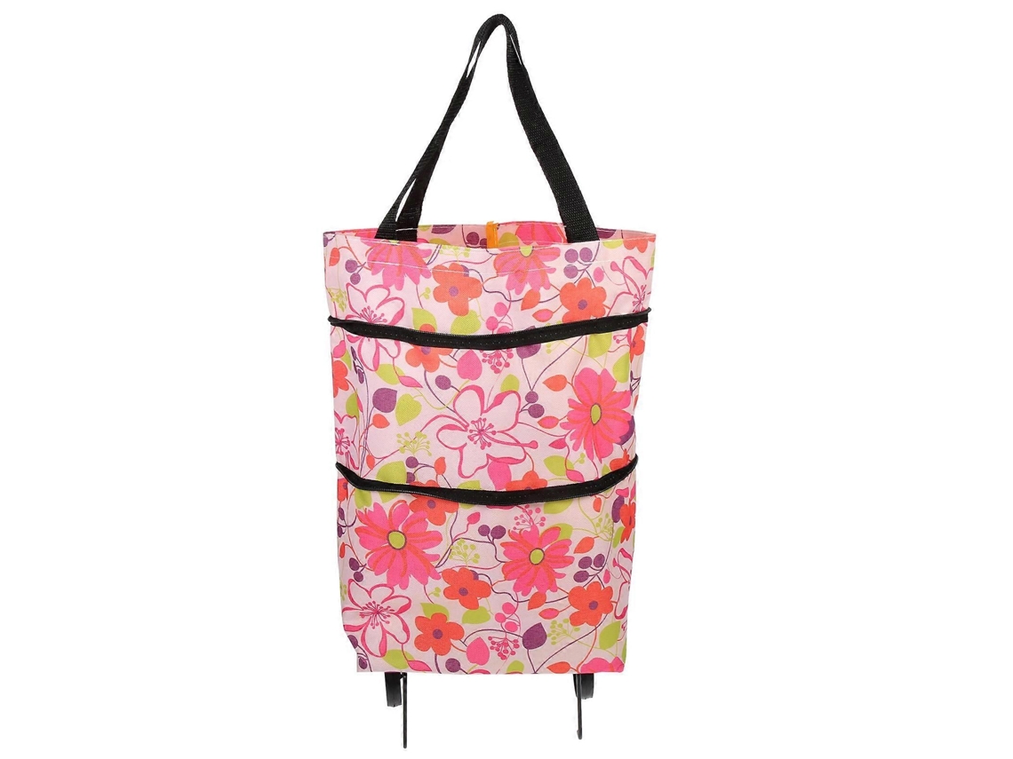 Sacola de Compras Dobrável com Rodas para Uso na Cozinha, Sacola Reutilizável para Compras. GOKOCO